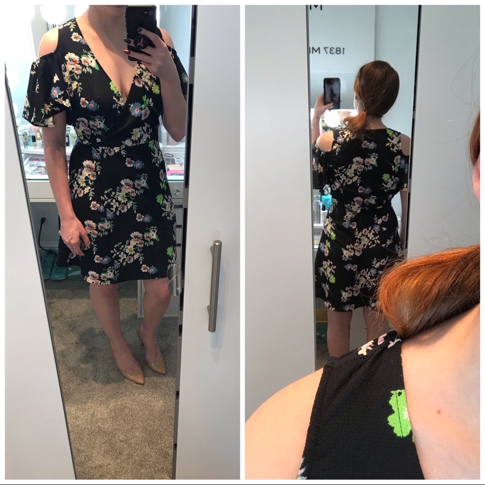 Navy Floral Dress